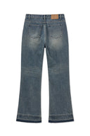 WASHED FLARE DENIM PANTS FOR MEN IN LIGHT BLUE image 12