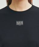 MARITHE SPORT W CLASSIC LOGO CROP TEE IN NAVY