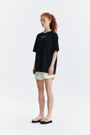 EMBROIDERY SMALL LOGO OVERSIZE TOP IN BLACK image 17