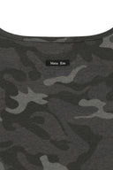 SQUARE NECK CROPPED TANK TOP IN CHARCOAL GREY image 5