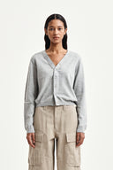 BACK LOGO SNAP BUTTON CARDIGAN IN BLACK image 6