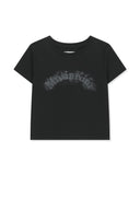 MATIN KIM ARCH LOGO CROP TOP IN BLACK image 10