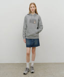 DOODLE CLASSIC BEAR HOODIE IN HEATHER GREY image 5