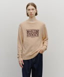 BOUCLE CLASSIC LOGO KNIT PULLOVER IN ECRU image 12