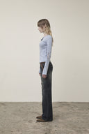 SNAP DETAIL SLIM TOP IN LIGHT BLUE image 7