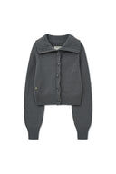 HOOK POINT TWO WAY CROSS CARDIGAN IN GRAY image 10