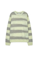 TEXTURE BLOCK STRIPE KNIT PULLOVER IN LIGHT YELLOW image 12