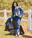 W GRADATION DENIM PANTS IN BLUE image 1