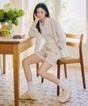 CLASSIC LOGO SWEAT SHORTS IN OATMEAL image 1