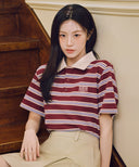 SMALL CLASSIC LOGO PK COLLAR TEE IN STRIPE image 1