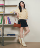 W STRIPE KNIT CARDIGAN IN RED image 11