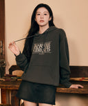CLASSIC LOGO EMBROIDERY HOODIE (BRUSHED) IN OATMEAL image 19