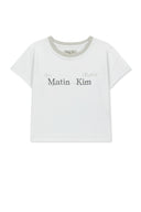 TONAL RIB LOGO CROP TOP IN WHITE image 1