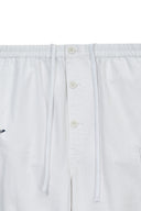 DRAWSTRING HEM CARGO PANTS IN IVORY image 3