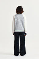 HIGH NECK RAGLAN KNIT ZIP UP FOR WOMEN IN IVORY image 17
