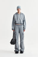 PIGMENT DYED CARGO PANTS FOR WOMEN IN LIGHT GRAY image 12