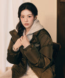 CLASSIC LOGO DOWN JACKET IN KHAKI image 2