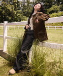 CORDUROY HUNTING JACKET IN KHAKI image 2