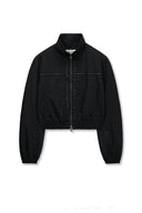 CROPPED EMBROIDERY BACK LOGO JUMPER IN STRONG BLACK image 11