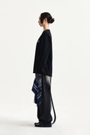 ASYMMETRIC LOGO TOP IN CHARCOAL GREY image 6