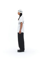 LOGO JACQUARD SHORT BEANIE IN WHITE image 16