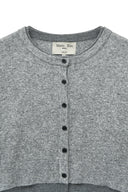 LAYERED TEXTURE KNIT CARDIGAN IN GRAY image 13