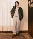 CLASSIC LOGO DOWN JACKET IN KHAKI image 4