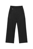 ZIPPER DETAIL NYLON PANTS IN BLACK image 1