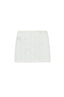 MESH LOGO WRAP MINI SKIRT IN WHITE image 1
