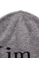 LOGO JACQUARD SHORT BEANIE IN GRAY image 3