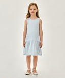 KIDS W BUBBLE SLEEVELESS ONEPIECE IN STRIPE image 1