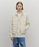 CLASSIC LOGO LIGHT DOWN VEST IN CREAM image 1