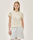 W SMALL REGULAR LOGO TEE IN CREAM image 1