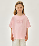 KIDS CLASSIC LOGO DYEING OVERSIZED TEE IN LIGHT PINK image 1