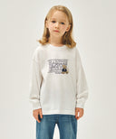 KIDS DOODLE CLASSIC LOGO LONG SLEEVE TEE IN WHITE image 1