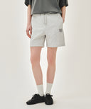 CLASSIC LOGO SWEAT SHORTS IN LIGHT HEATHER GREY image 7