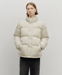 CLASSIC LOGO DOWN JACKET IN LIGHT BEIGE image 1