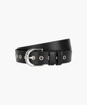 W EYELET BUCKLE BELT IN BLACK image 1
