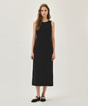 W SOFT SLEEVELESS LONG DRESS IN BLACK image 1