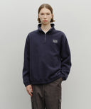 CLASSIC LOGO HALF NECK FLEECE SWEATSHIRT IN NAVY image 1