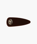CIRCLE LOGO VELVET HAIR PIN IN BURGUNDY image 1