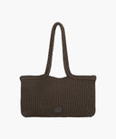 CLASSIC LOGO NET SHOULDER BAG IN DARK BROWN image 1