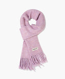 FUZZY SOLID KNIT MUFFLER IN LIGHT PURPLE image 1