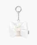 PADDING RIBBON POUCH KEYRING IN IVORY image 1