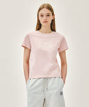 W CLASSIC LOGO TEE IN LIGHT PINK image 1