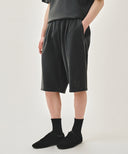 OUTLINE CLASSIC LOGO DYEING BERMUDA SWEAT SHORTS IN CHARCOAL GREY image 1