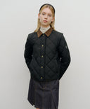 W DETACHABLE QUILTING JACKET IN BLACK image 1