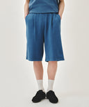 OUTLINE CLASSIC LOGO DYEING BERMUDA SWEAT SHORTS IN BLUE image 1