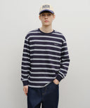 MULTI COLOR STRIPE LONG SLEEVE IN NAVY image 7