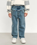 KIDS X-POCKET TAPERED DENIM PANTS IN BLUE image 1